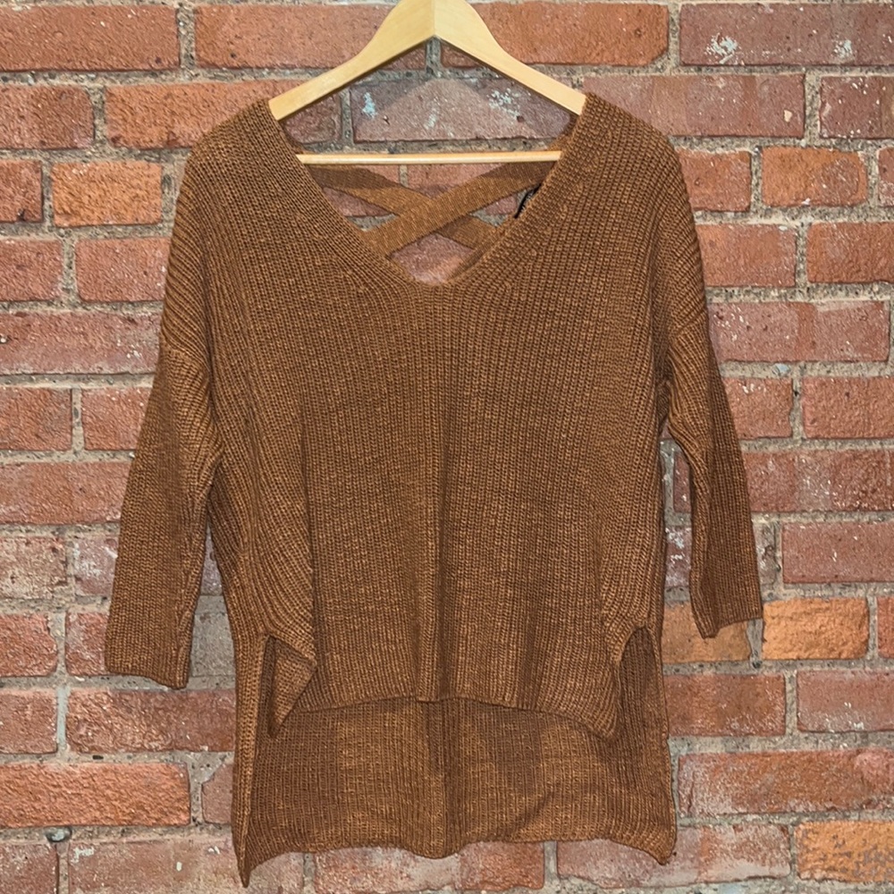 Express open back sweater